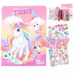 Stickerbuch Mini Sticker  Fun Ylvi, Einhorn Naya und ihre Freunde,, 12 illustrierte Hintergrund-Seiten, 7 Stikerbogen