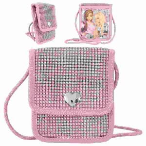 Brustbeutel TOPModel  GLITTER QUEEN, rosa Glitzer-Steine,, Material: Polypropylene, Polyester; Besatz: 100% PVC