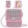 Brustbeutel TOPModel  GLITTER QUEEN, rosa Glitzer-Steine,, Material: Polypropylene, Polyester; Besatz: 100% PVC