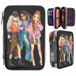 Federtasche TOPModel  CITY GIRLS, schwarz 3 separate...