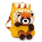Rucksack mit Plüschtier  21x26cm Roter Panda gelb,...