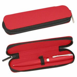 Etui Indian Summer Red  11,5x5x2,5cm, mit Reißverschluss, Material: Canvas; für 2 Schreibgeräte, ONLINE