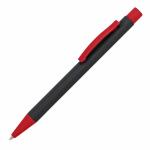 Kugelschreiber Soft Metal  Blackn Red, Schreibfarbe:...