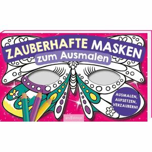 Malblock Zauberhafte  Masken zum Ausmalen, ausmalen, aufsetzen, verzaubern, Softcover 40 Seiten,, Illustration von Helge Glatzel-Poch, ab 5 Jahren,, Ars Edition