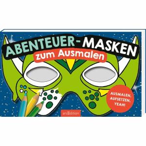Malblock Abenteuer-Masken  ausmalen, aufsetzen,, ausmalen, aufsetzen, yeah! Softcover, 40 Seiten,, Illustration von Helge Glatzel-Poch, ab 5 Jahren,, Ars Edition