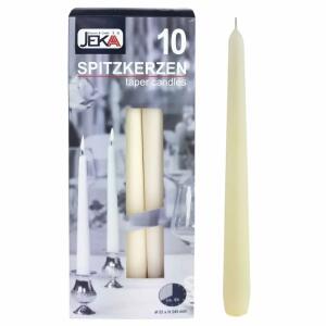 Leuchtkerzen 22x240mm  ivory 10er