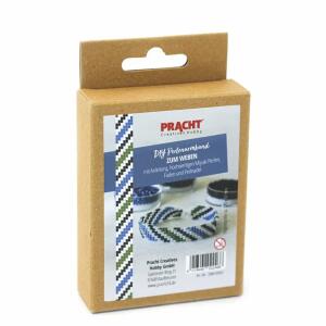 DIY Perlenarmband weben  blau/grün/weiß 170x12mm, Inhalt: Miyuki-Perlen, Faden, Perlennadel, Anleitung,, ab 8 Jahren,, Pracht Hobby