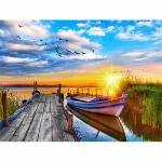Diamond Painting  Sonnenuntergang 50x40cm, Steg im...