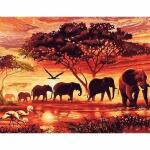 Diamond Painting  Elefanten 50x40cm, Elefanten in...