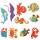 Sticker Diamond Painting  Unterwasserwelt Set, 10 Sticker, ca. 4,5cm