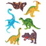 Sticker Diamond Painting  Dinos Set, 6 Sticker, ca. 4,5cm