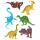 Sticker Diamond Painting  Dinos Set, 6 Sticker, ca. 4,5cm