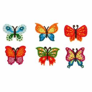Sticker Diamond Painting  Schmetterlinge Set, 6 Sticker, ca. 4,5cm