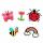 Sticker Diamond Painting Frühlingsmotiven Set, 5 Sticker, , ca. 4,5cm