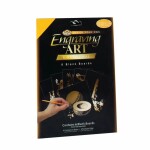 Kratzbilder leere Platten  25x20cm gold 6er, Blanko...