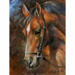 Diamond Painting Pferd  40x30cm, Inhalt: ein Bild, farbig...