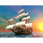 Diamond Painting  Segelschiff 40x30cm, Inhalt: farbig...