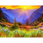 Diamond Painting  Sonnenaufgang 40x30cm, Inhalt: farbig...