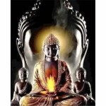 Diamond Painting Buddha  im Einklang 50x40cm, Inhalt:...
