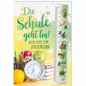 Glückwunschkarte  Schulanfang Wecker, Eulzer
