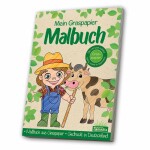 Malbuch Graspapier  Bauern, Gedruckt auf Graspapier,,...