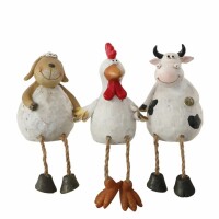 Kantenhocker Farmtiere  20cm 3fach sortiert, Schaf, Huhn,...