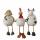 Kantenhocker Farmtiere  20cm 3fach sortiert, Schaf, Huhn, Kuh Farben: beige, schwarz, rot, weiß;, Material: Kunststoff, Boltze