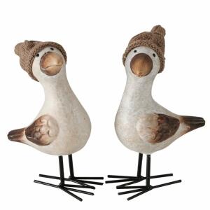 Deko-Möwe Simon H:18cm  beige/schwarz sortiert, 2fach sortiert; Farben: beige, schwarz, braun;, Material: Keramik, Boltze