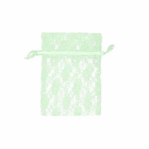 Spitzesäckchen  13x18cm Muster mintgrün, Blumenmuster