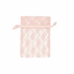 Spitzesäckchen  13x18cm Muster rose, Blumenmuster