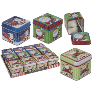 OOTB Quadratische Metall-Box Christmas