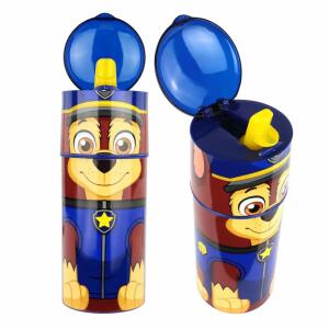 Trinkflasche Paw Patrol  350ml Junge, mit Strohhalm, Material: PP, Tritan