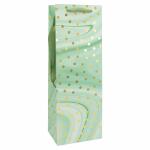 Idena Flaschentasche Dot  grün 12x35x9cm FSC-Mix,...