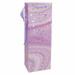 Idena Flaschentasche Dot  lila 12x35x9cm FSC-Mix,...