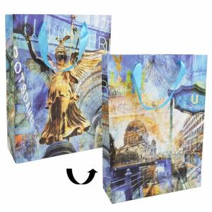 Idena Geschenktasche matt  Berlin 18x23cm FSC-Mix, Maße: 18 x 8 x 23 cm