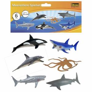 Idena Spielfiguren-Set  Meerestiere 15cm 6teilig