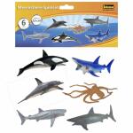 Idena Spielfiguren-Set  Meerestiere 15cm 6teilig