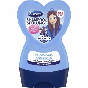Bübchen Shampoo & Spülung  Prinzessin Annabella, 2in1 Shampoo & Spülung,, reinigt das Haar sanft & verleiht geschmeidigen Glanz,, sorgt für leicht kämmbares und zartduftendes Haar,, 230 ml