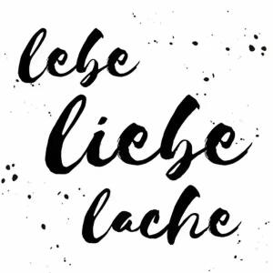 Serviette 33x33cm  Lebe Liebe Lache, 3-lagig, 20 Stück,, ti-flair; Jet