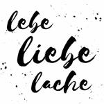 Serviette 33x33cm  Lebe Liebe Lache, 3-lagig, 20...