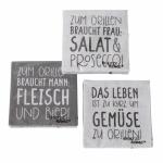 Serviette Grillon 33x33cm  20 Stück 3fach sortiert,...