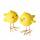 Deko-Huhn Chicksy gelb  11cm 2fach sortiert, Farben: gelb; Material: Kunststoff, Boltze