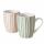 Becher Vide grün/rosa  350ml 2fach sortiert, Farben: dunkelrosa, grün, weiß; Material: Keramik, Boltze