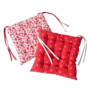 Sitzkissen Lilly rot/weiß  40x40x8cm 2fach sortiert, Form: Quadrat; Material: Textil, Boltze