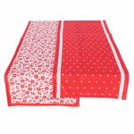 Tischläufer Lilly rot  weiß 140x40cm sortiert,...