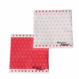 Servietten Lilly Punkte  33x33cm 20 Stück sortiert, 2fach sortiert; Farben: rot, weiß; Material: Papier, Boltze