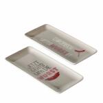 Teller Wurst taupe/rot  26x11cm 2fach sortiert, Farben:...