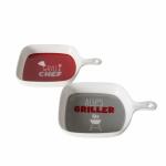 Teller Grillzeit weiß/rot  grau 17x24cm sortiert,...