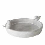 Vogeltränke Badum grau  2 Vogelfiguren D24x11cm,...