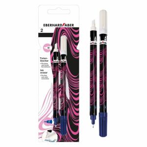 Tintenlöscher  neon pink/schwarz 2er